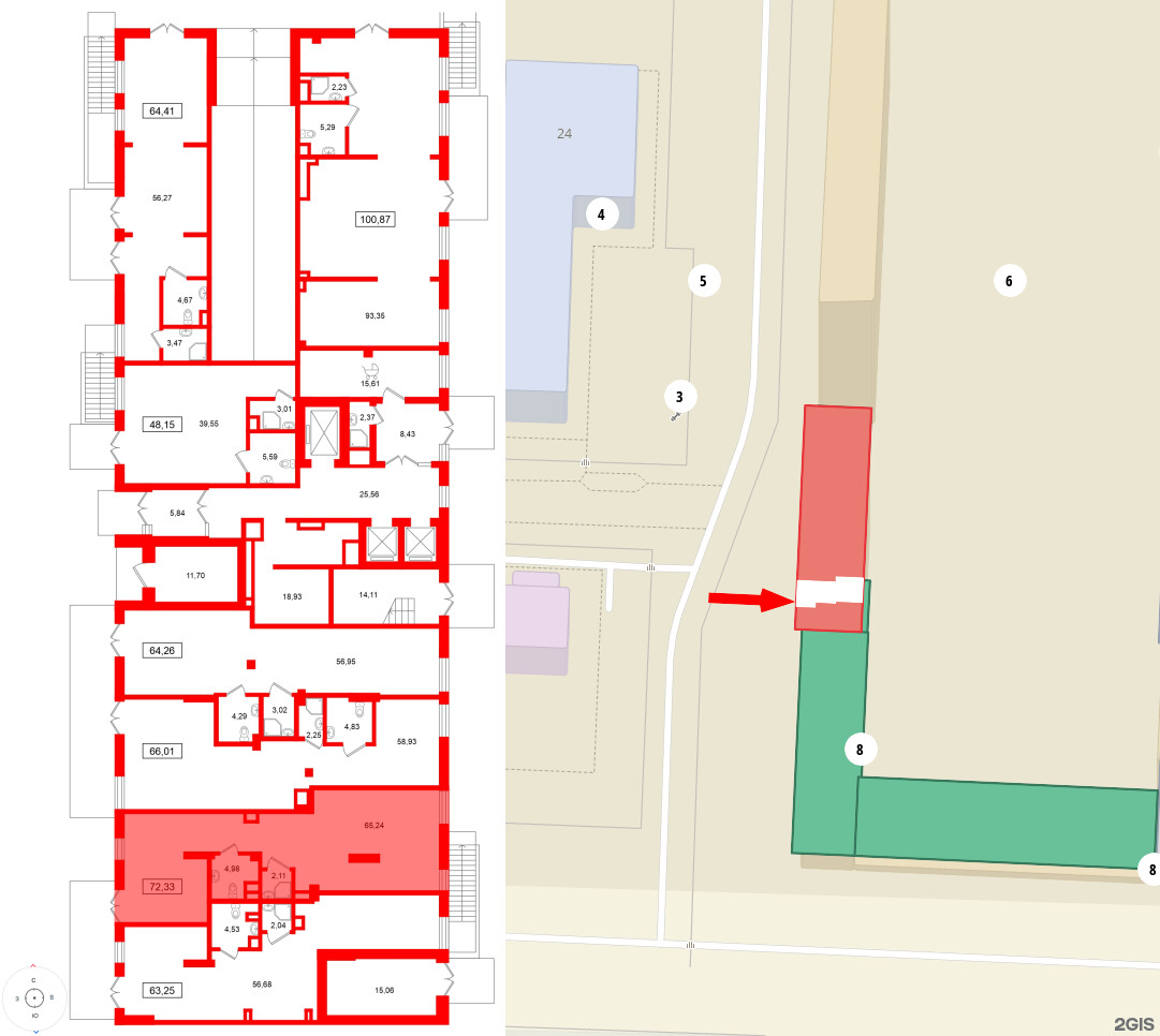 Помещение в ЖК Морская миля, 72.33 м², 1 этаж