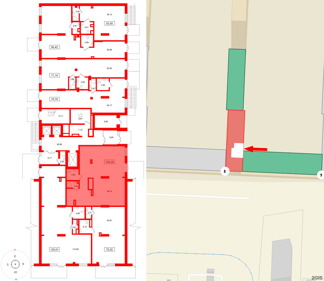 Помещение в ЖК Морская миля, 106.36 м², 1 этаж