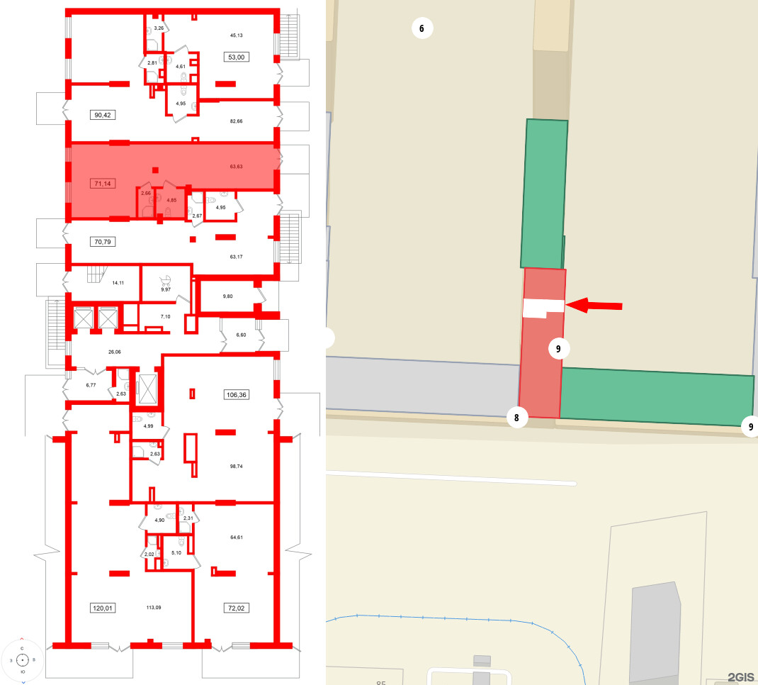 Помещение в ЖК Морская миля, 71.14 м², 1 этаж