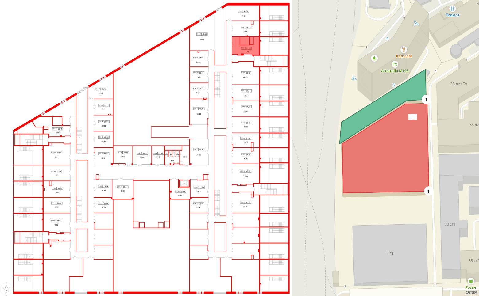 Помещение в ЖК Моско, 31.04 м², 3 этаж