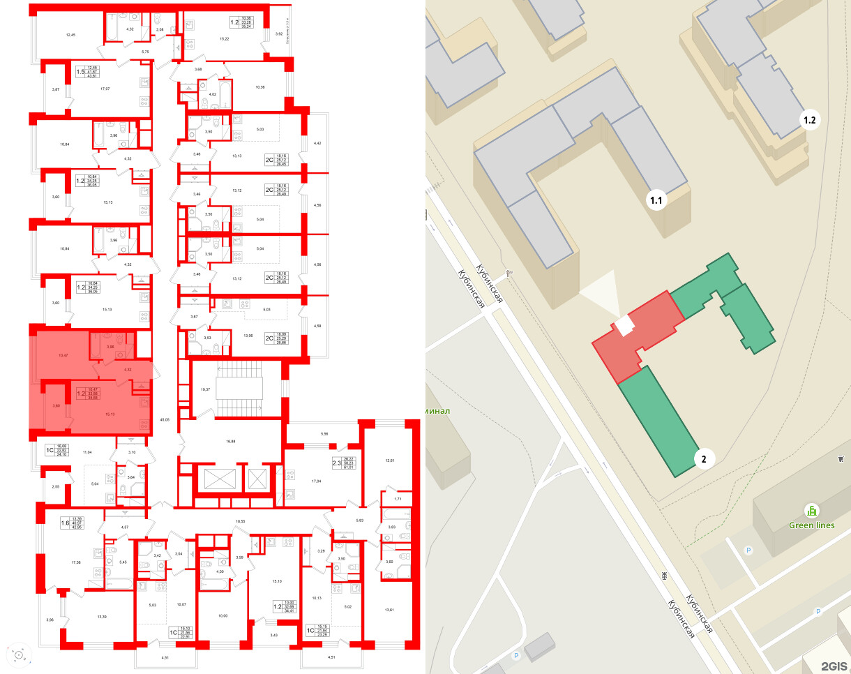 Квартира в ЖК Титул в Московском, 1 комнатная, 33.88 м², 8 этаж