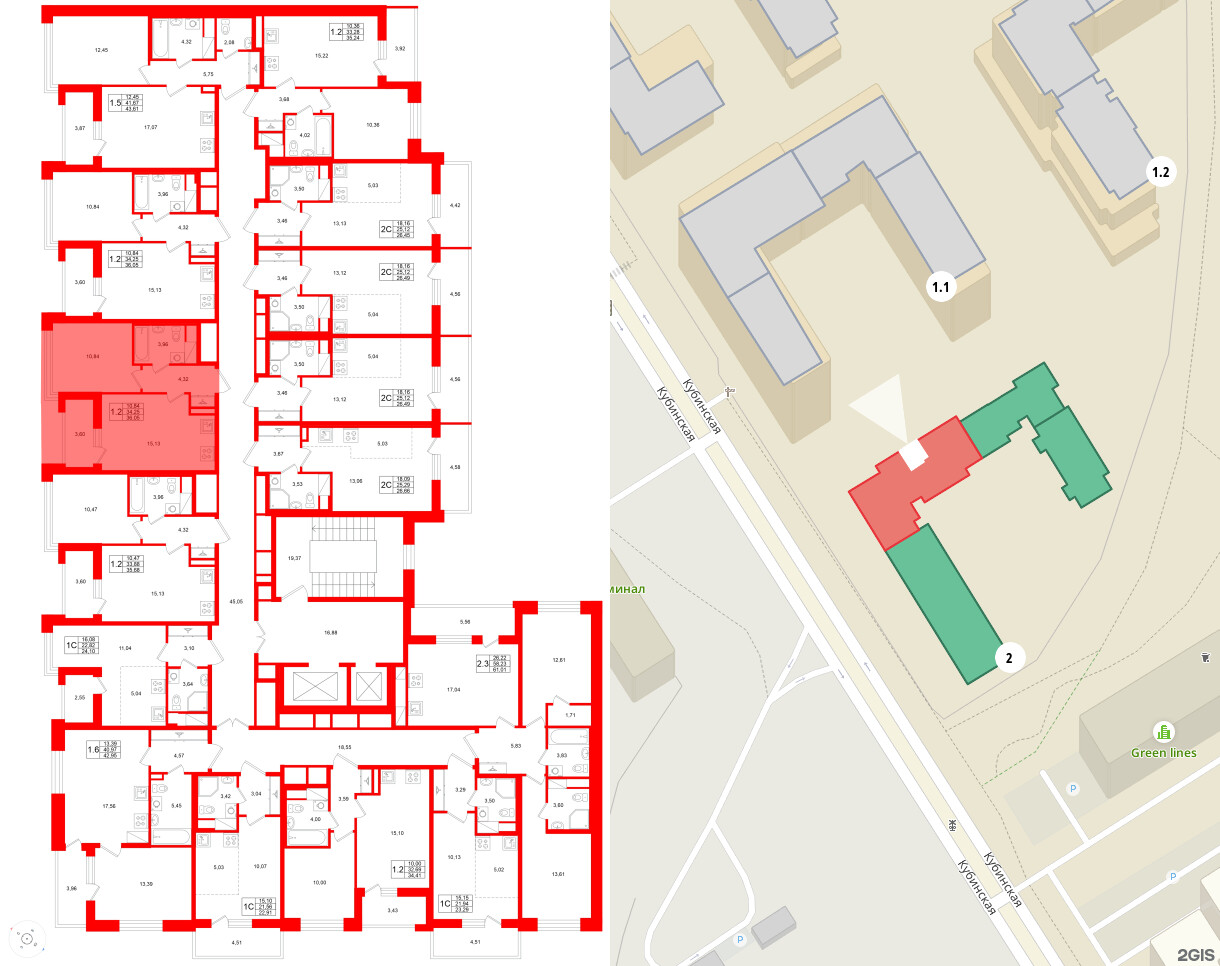 Квартира в ЖК Титул в Московском, 1 комнатная, 34.25 м², 10 этаж