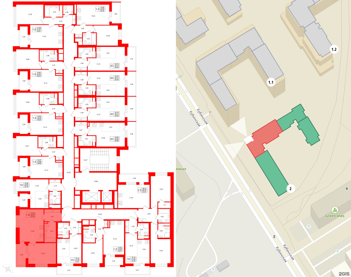 Квартира в ЖК Титул в Московском, 1 комнатная, 40.97 м², 10 этаж