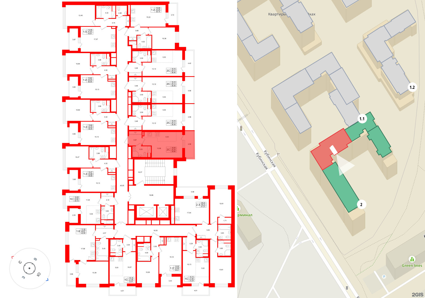 Квартира в ЖК Титул в Московском, студия, 25.29 м², 12 этаж