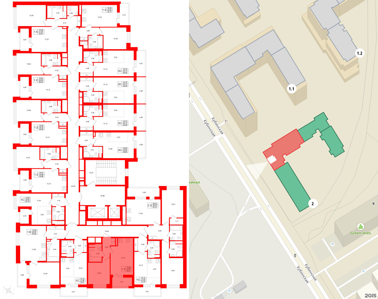 Квартира в ЖК Титул в Московском, 1 комнатная, 32.69 м², 12 этаж