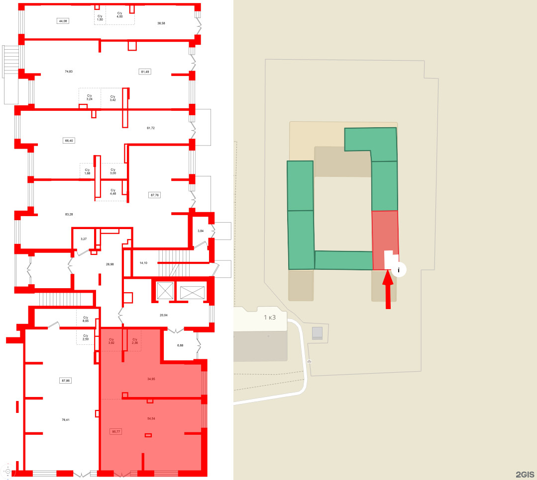 Помещение в ЖК Аквилон VERBA, 95.77 м², 1 этаж