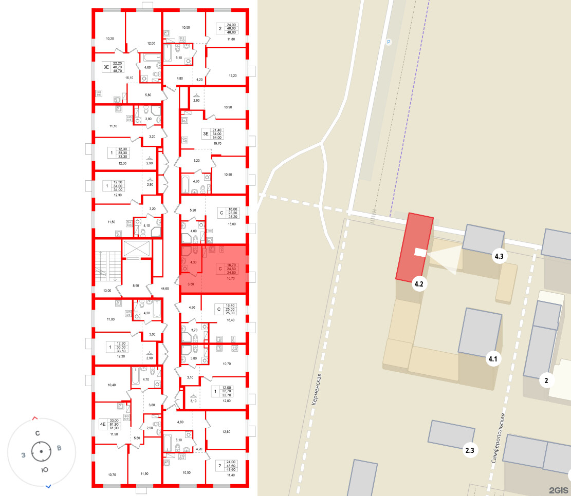 Квартира в ЖК «А101 Всеволожск», студия, 24.5 м², 9 этаж