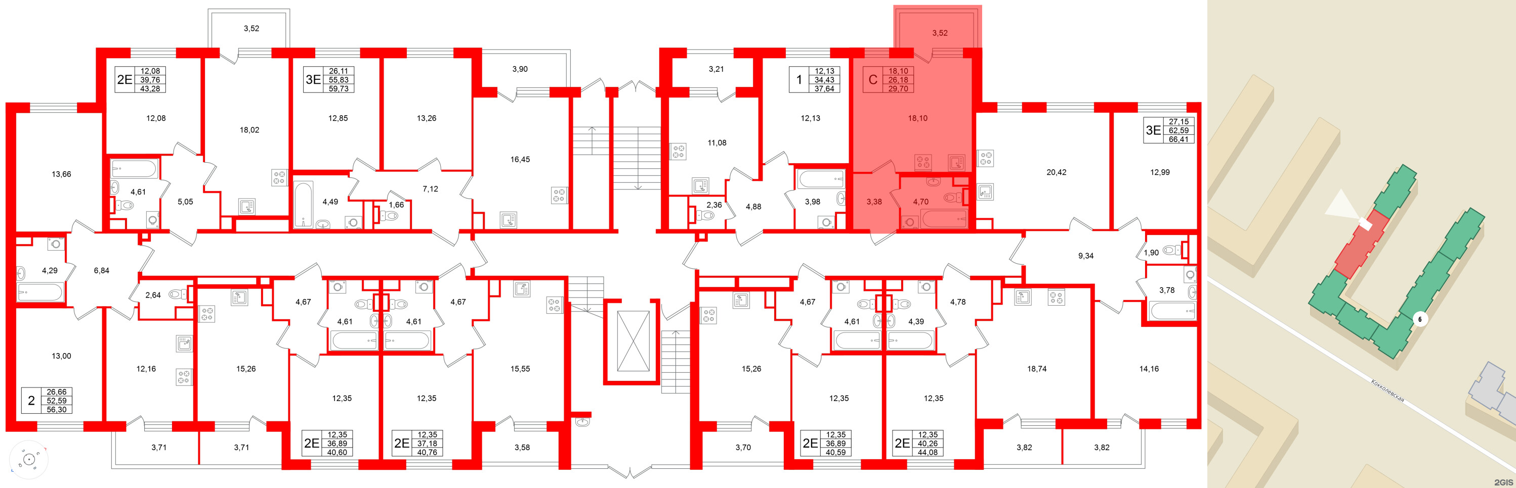 Квартира в ЖК Югтаун, студия, 29.7 м², 1 этаж