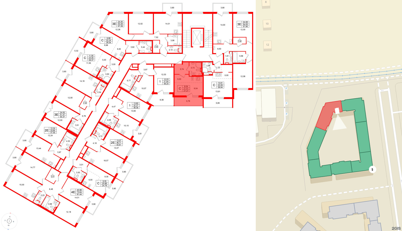 Квартира в ЖК Любоград, студия, 27.27 м², 4 этаж