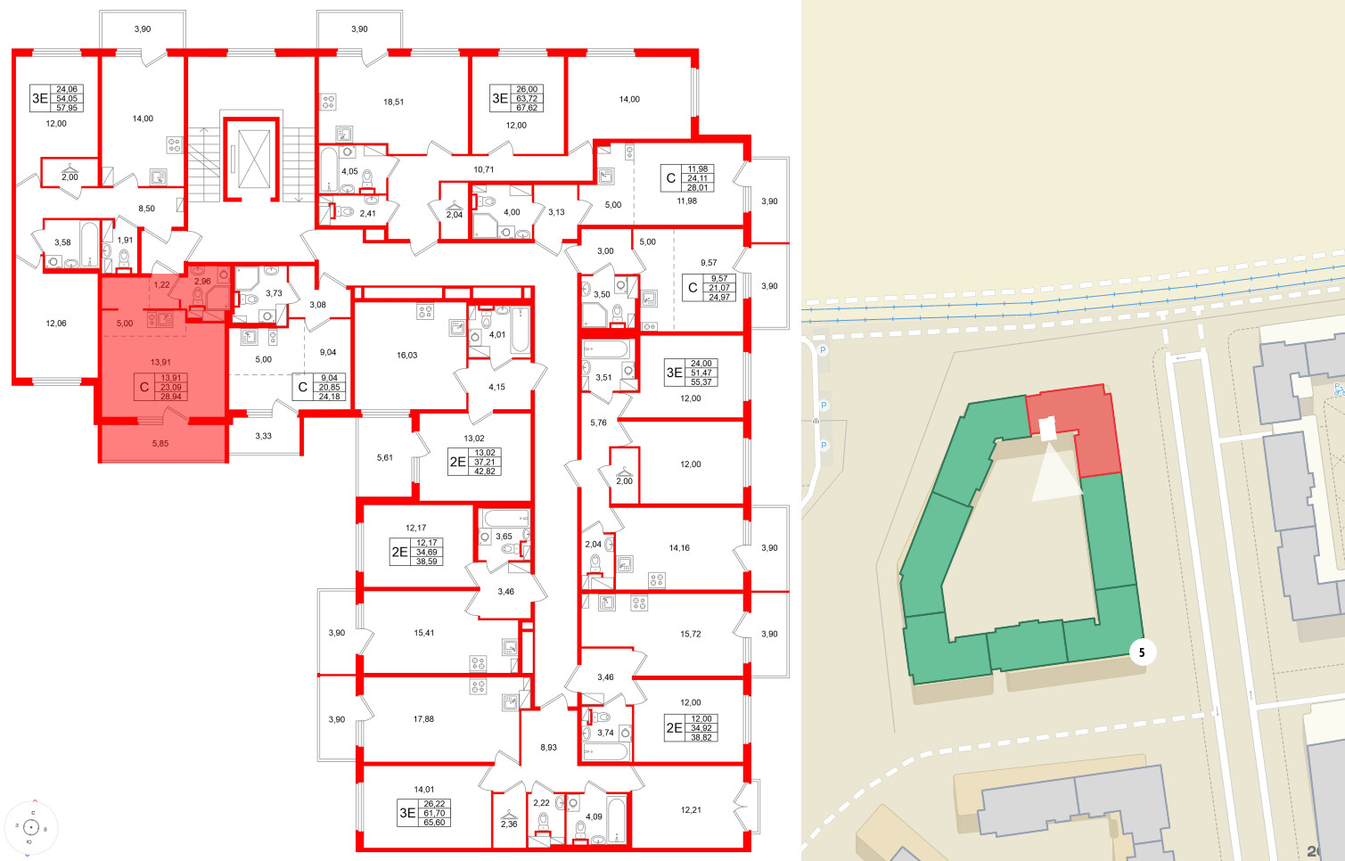 Квартира в ЖК Любоград, студия, 28.94 м², 4 этаж
