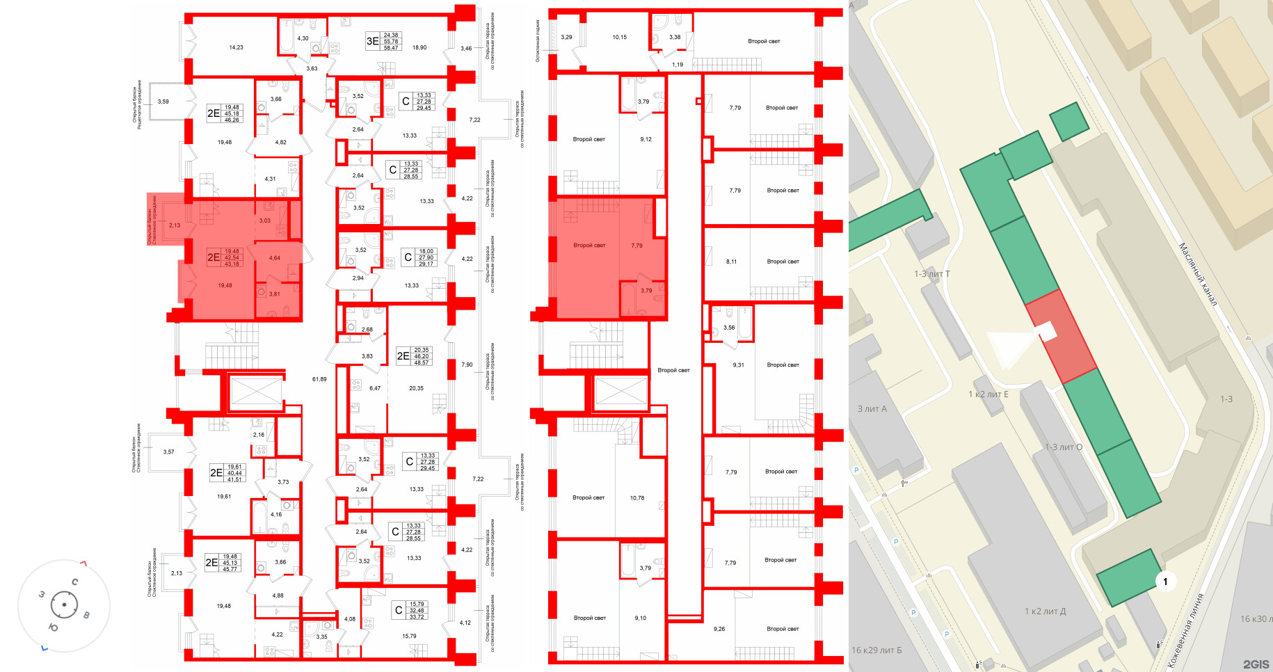 Квартира в ЖК Аристократ, 1 комнатная, 42.54 м², 8 этаж