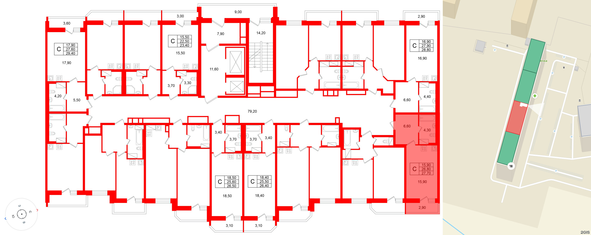 Квартира в ЖК «Яркий», студия, 26.8 м², 10 этаж