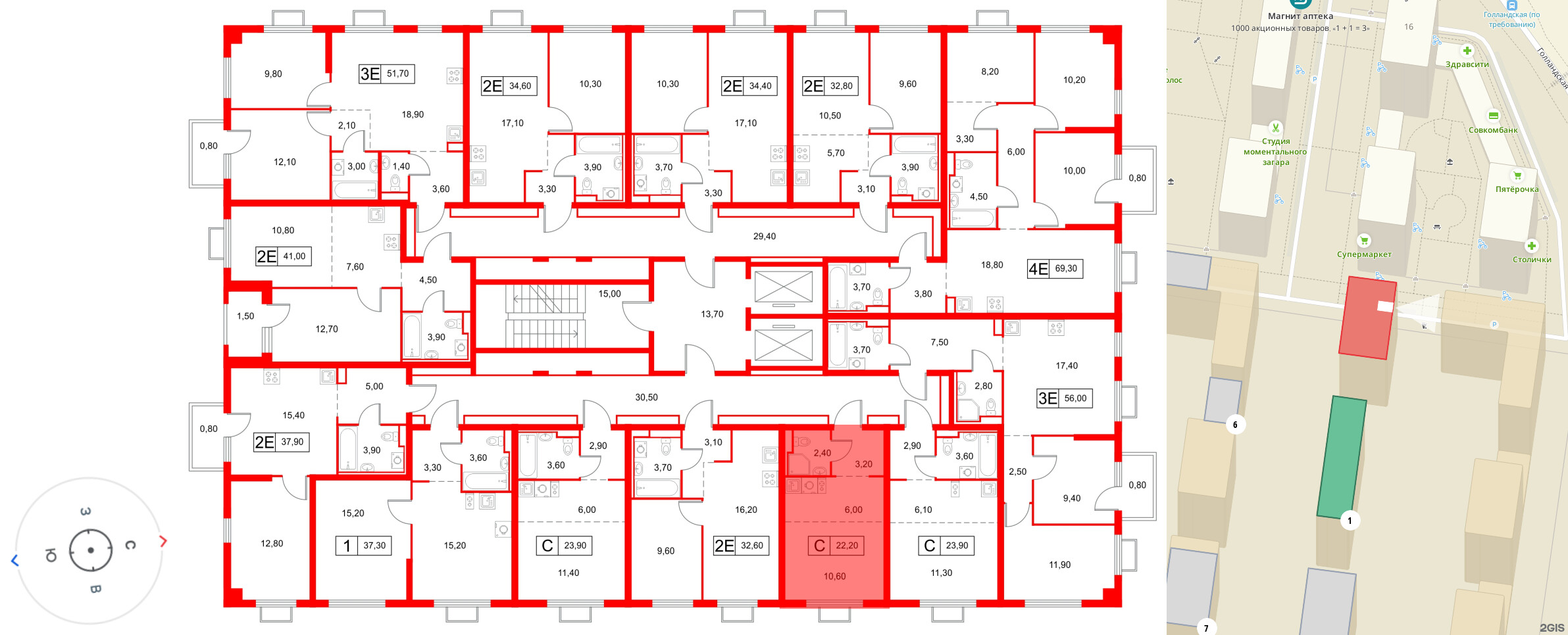 Квартира в ЖК «Янинский Лес», студия, 22.2 м², 14 этаж