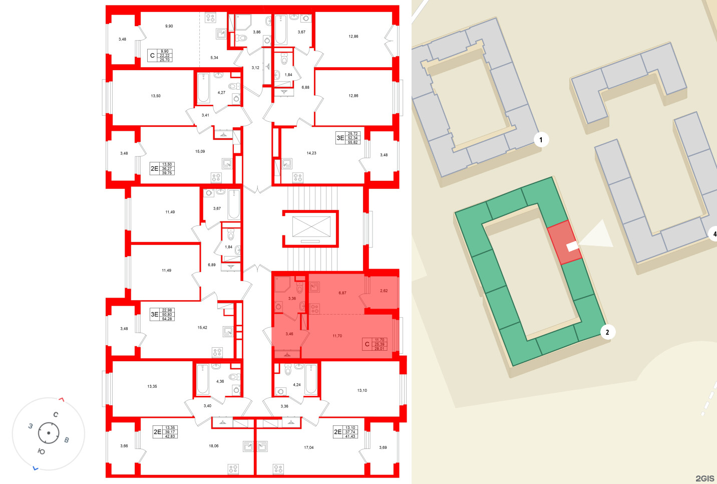Квартира в ЖК «Дубровский», студия, 25.39 м², 4 этаж