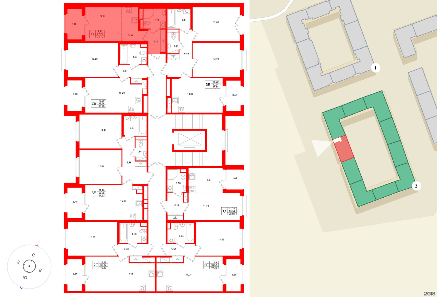 Квартира в ЖК «Дубровский», студия, 22.22 м², 4 этаж