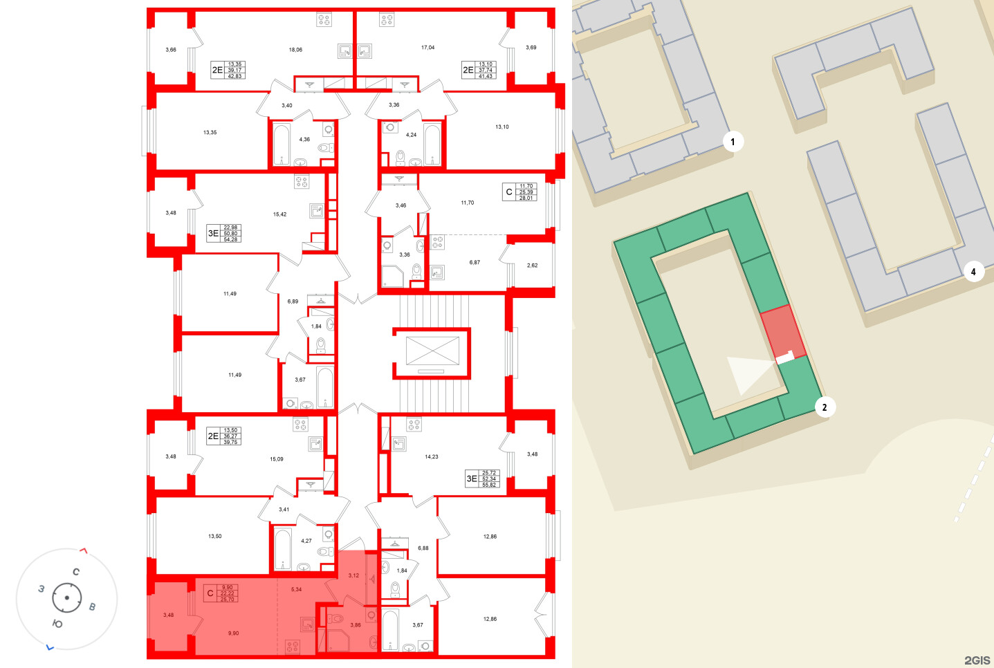 Квартира в ЖК «Дубровский», студия, 22.22 м², 4 этаж