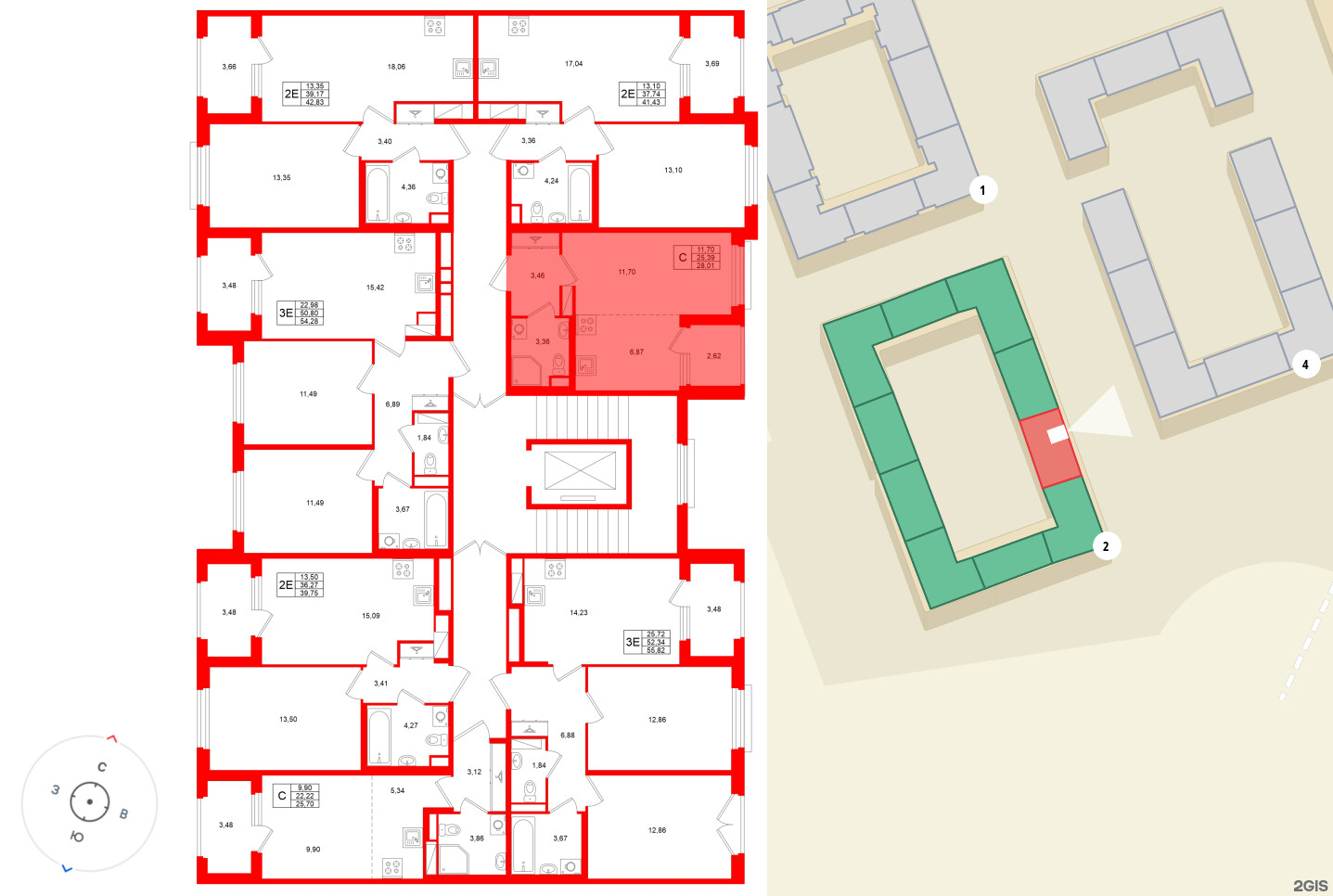 Квартира в ЖК «Дубровский», студия, 25.39 м², 4 этаж