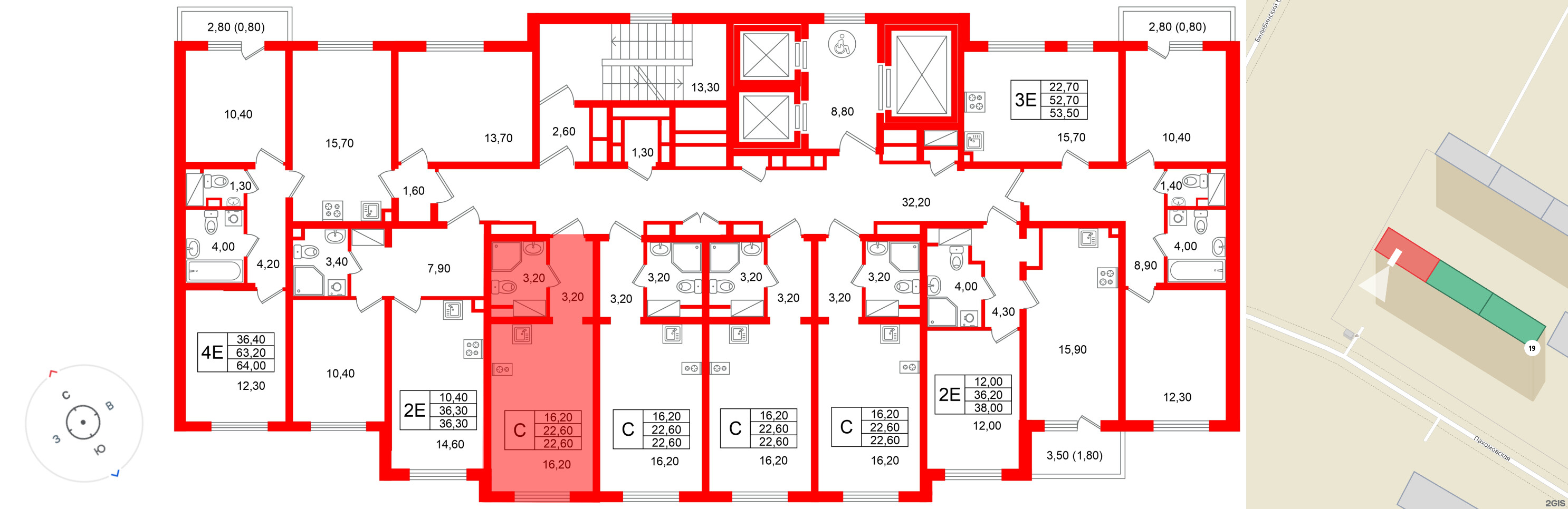 Квартира в ЖК «Ручьи–2», студия, 22.6 м², 14 этаж