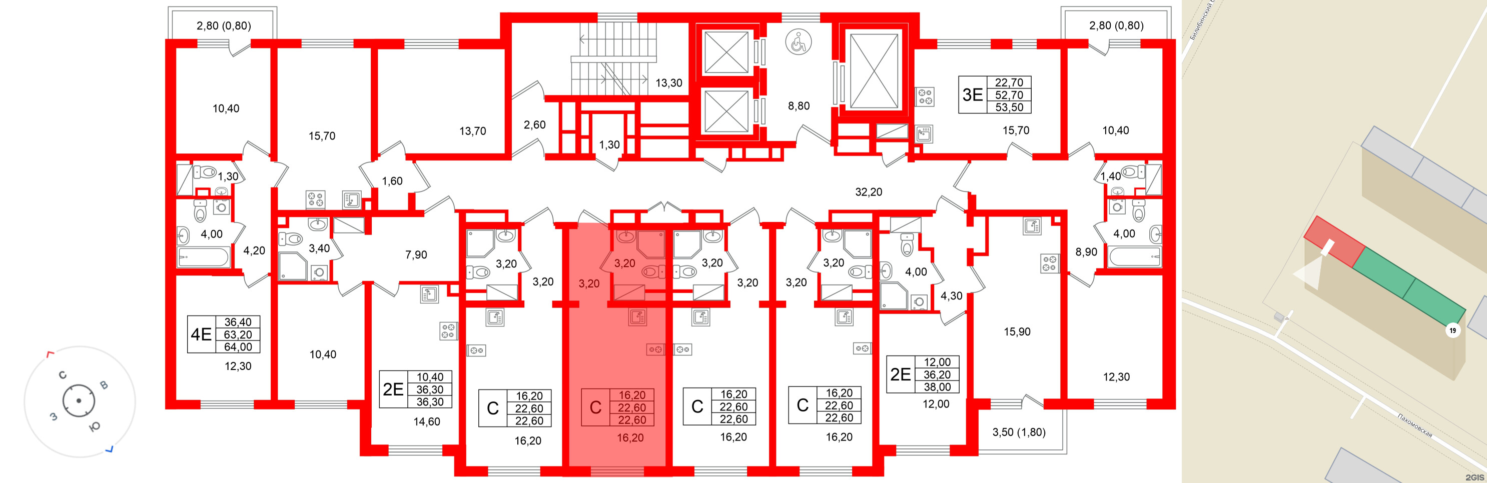 Квартира в ЖК «Ручьи–2», студия, 22.6 м², 12 этаж