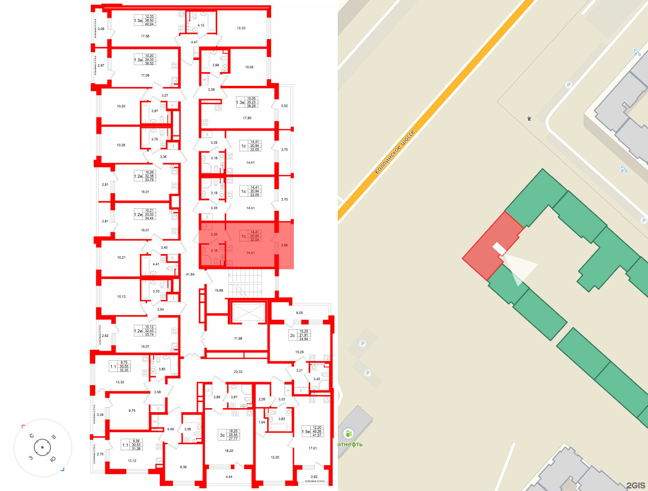 Квартира в ЖК «Универ Сити», студия, 20.94 м², 4 этаж