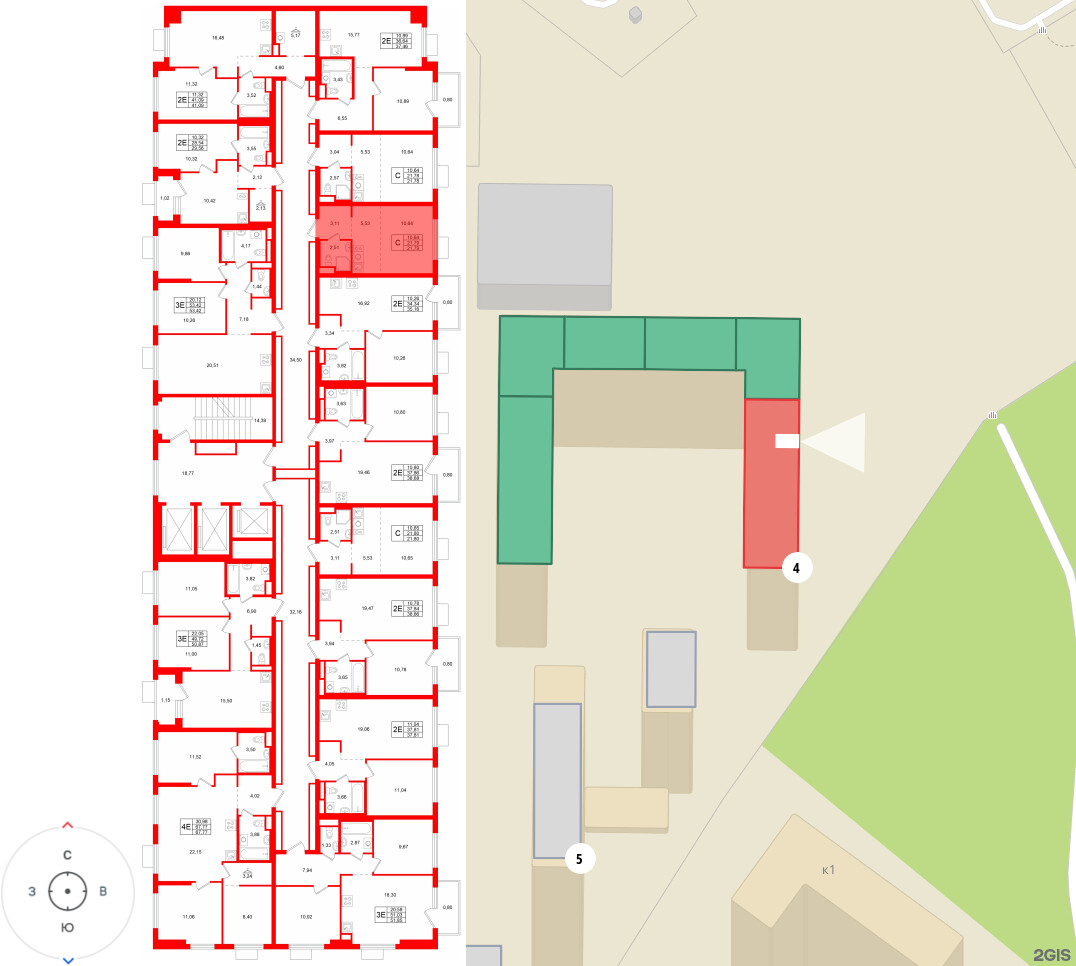 Квартира в ЖК «Заречный парк», студия, 21.79 м², 17 этаж
