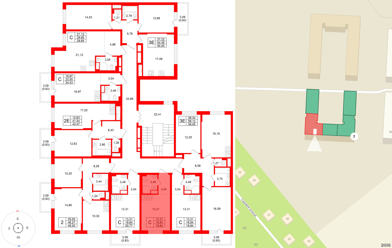 Квартира в ЖК «Аннино Сити», студия, 19.84 м², 4 этаж