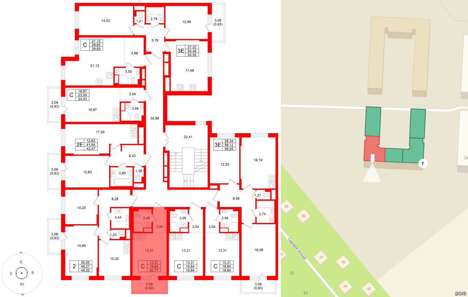 Квартира в ЖК «Аннино Сити», студия, 20.77 м², 4 этаж