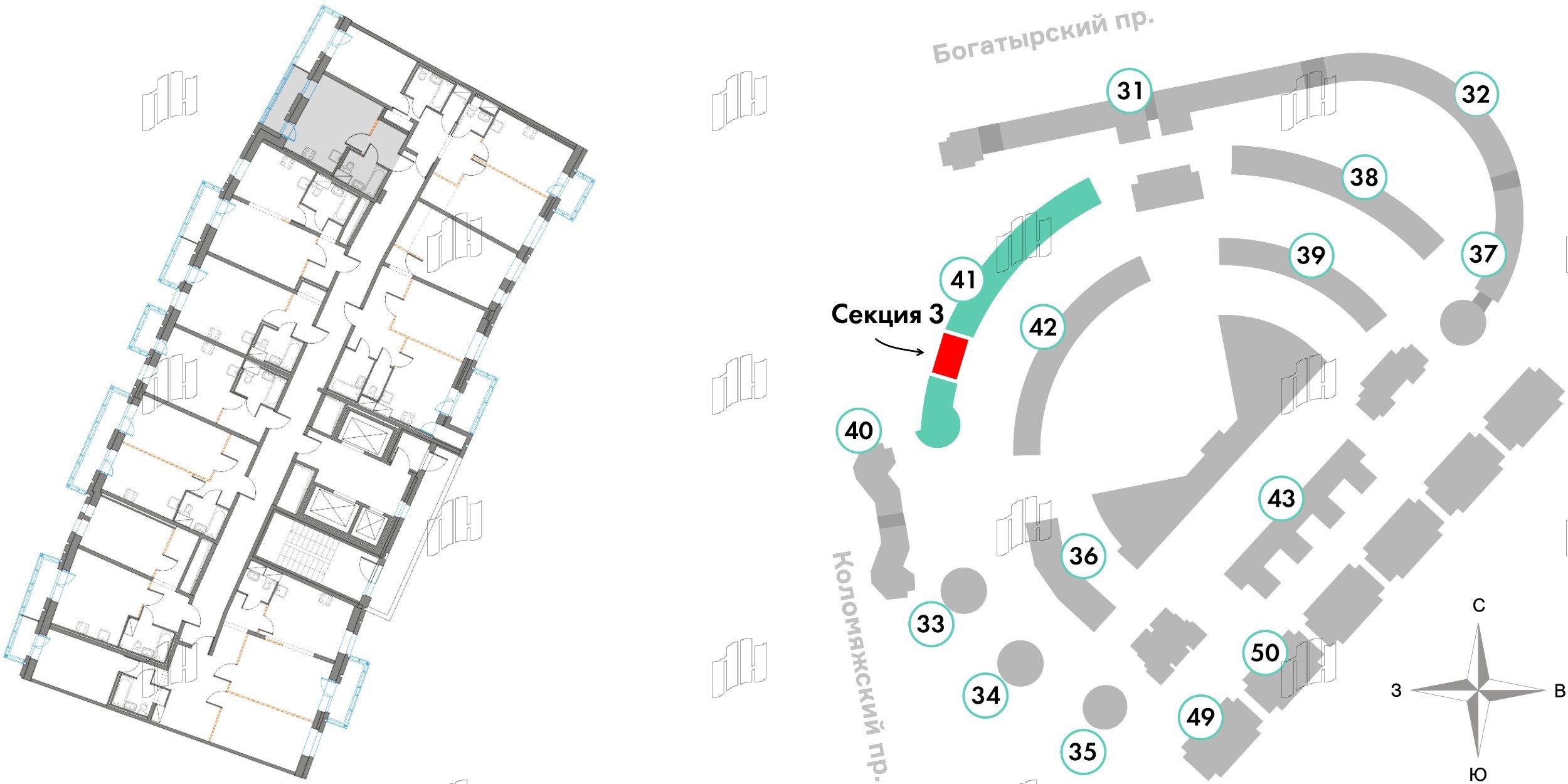 Квартира в ЖК Приморский квартал, студия, 23.76 м², 6 этаж