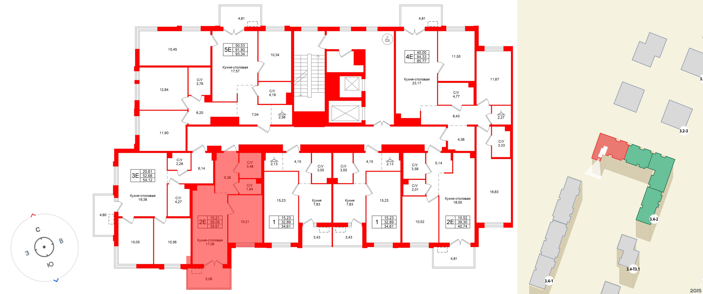Квартира в ЖК Тишин, 3 комнатная, 85.77 м², 11 этаж
