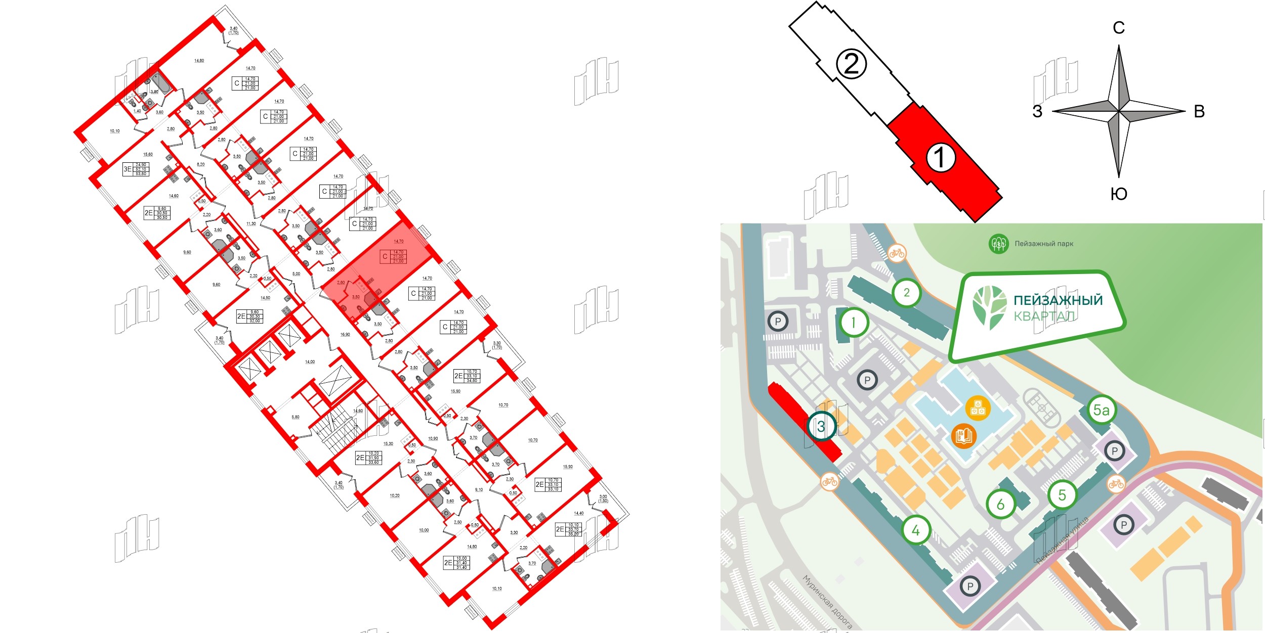 Квартира в ЖК 'Цветной город', студия, 21 м², 16 этаж