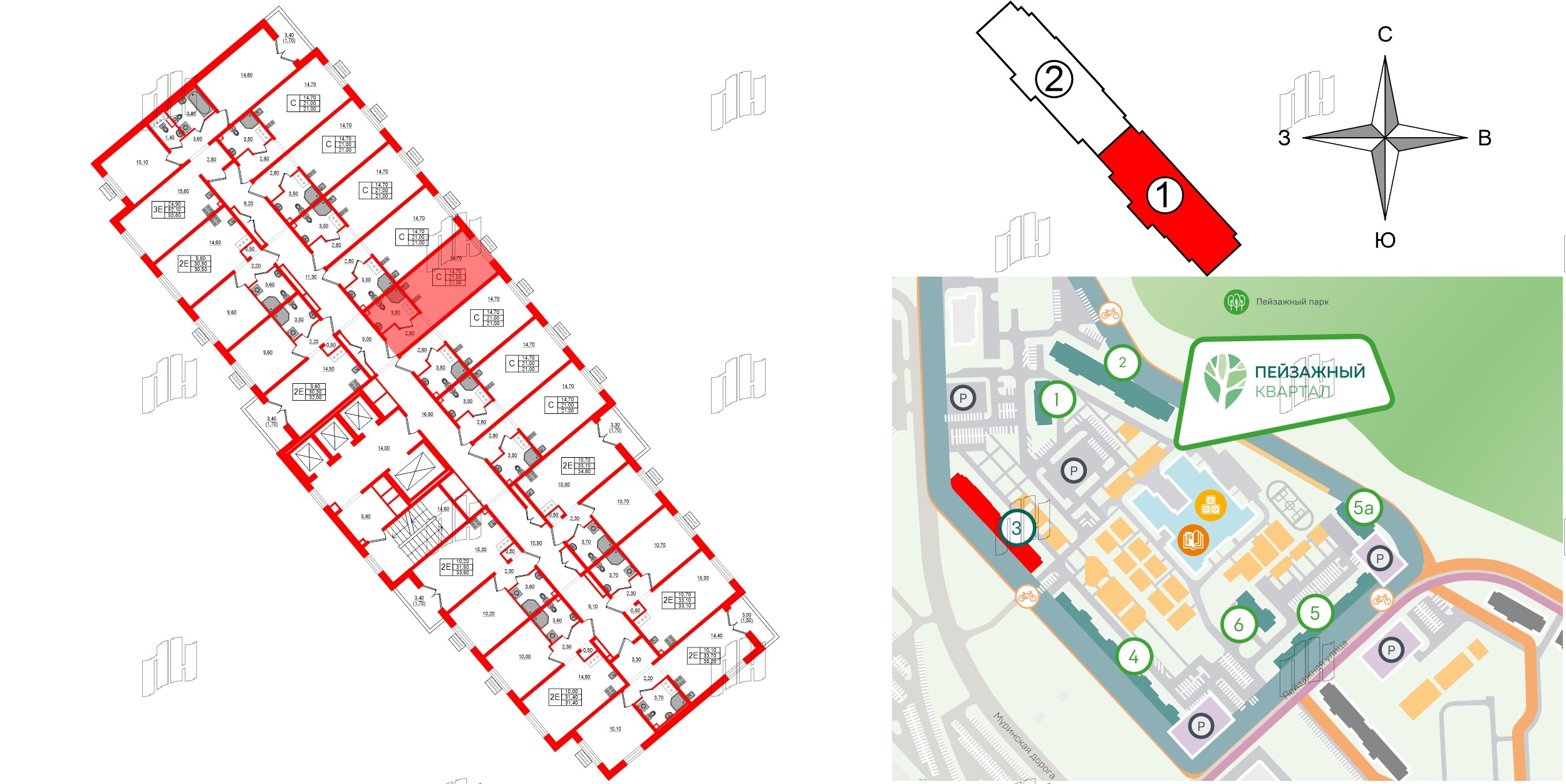 Квартира в ЖК 'Цветной город', студия, 21 м², 10 этаж