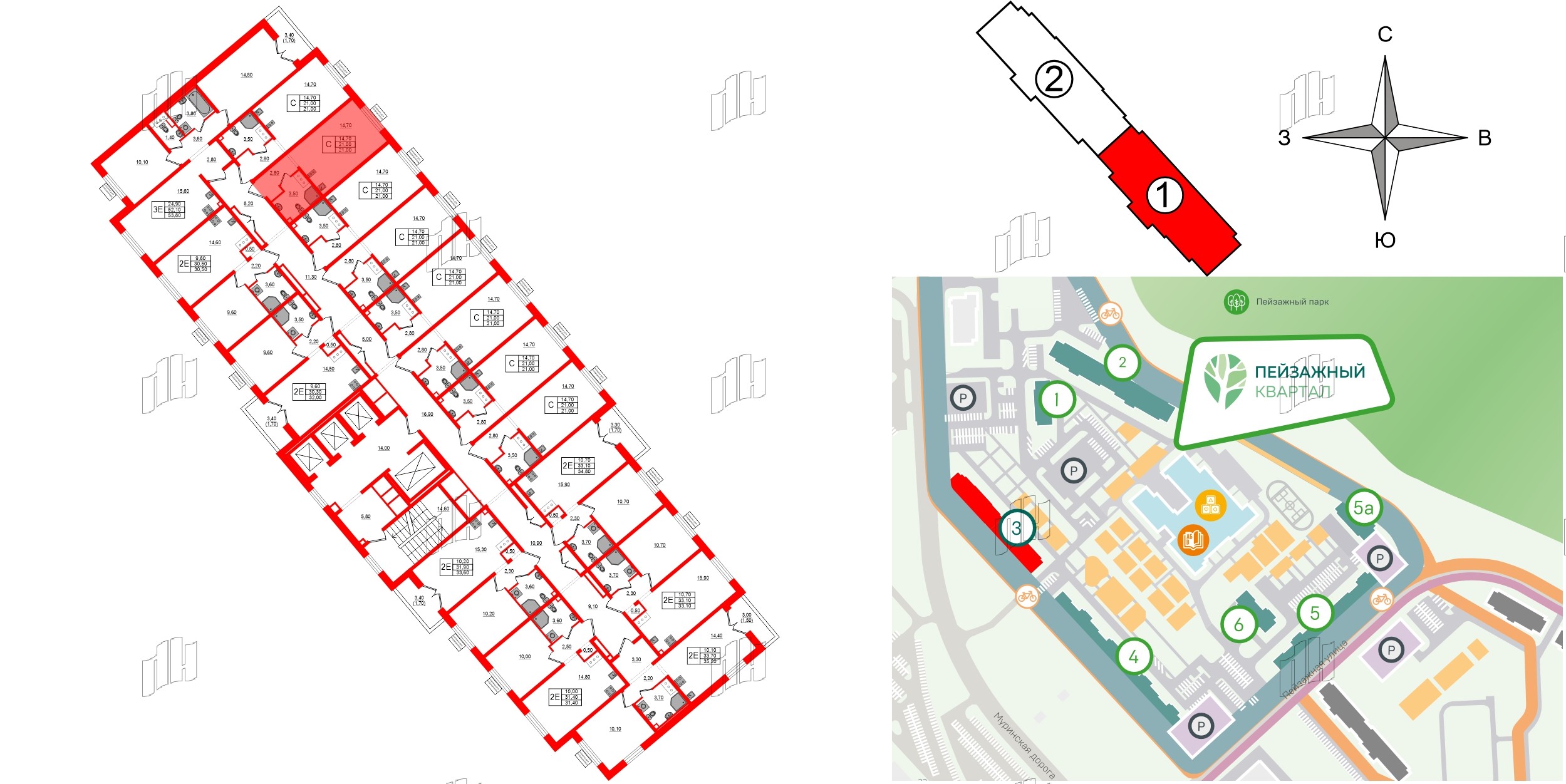 Квартира в ЖК 'Цветной город', студия, 21 м², 10 этаж