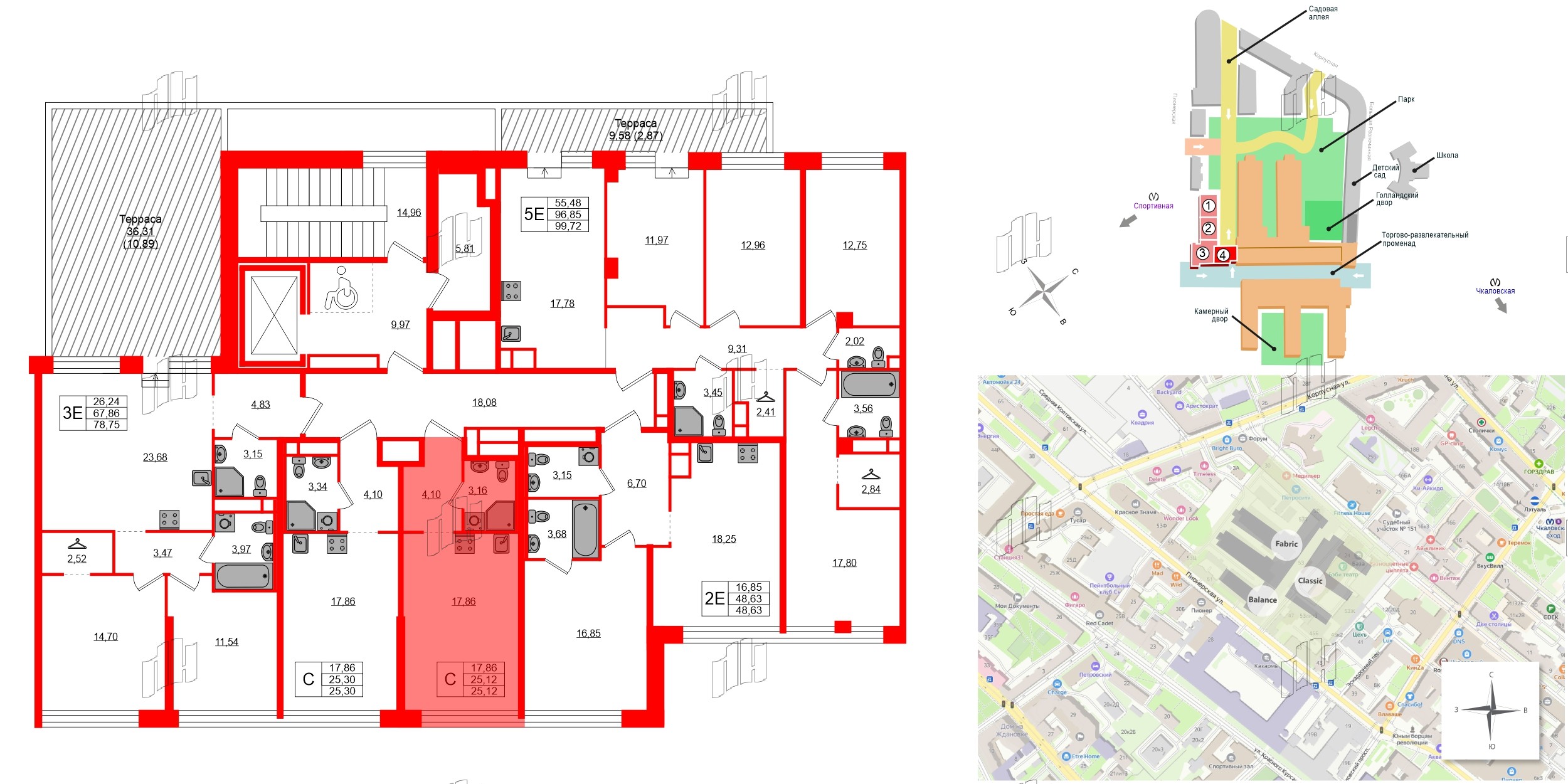 Квартира в ЖК AVANT, студия, 25.19 м², 2 этаж