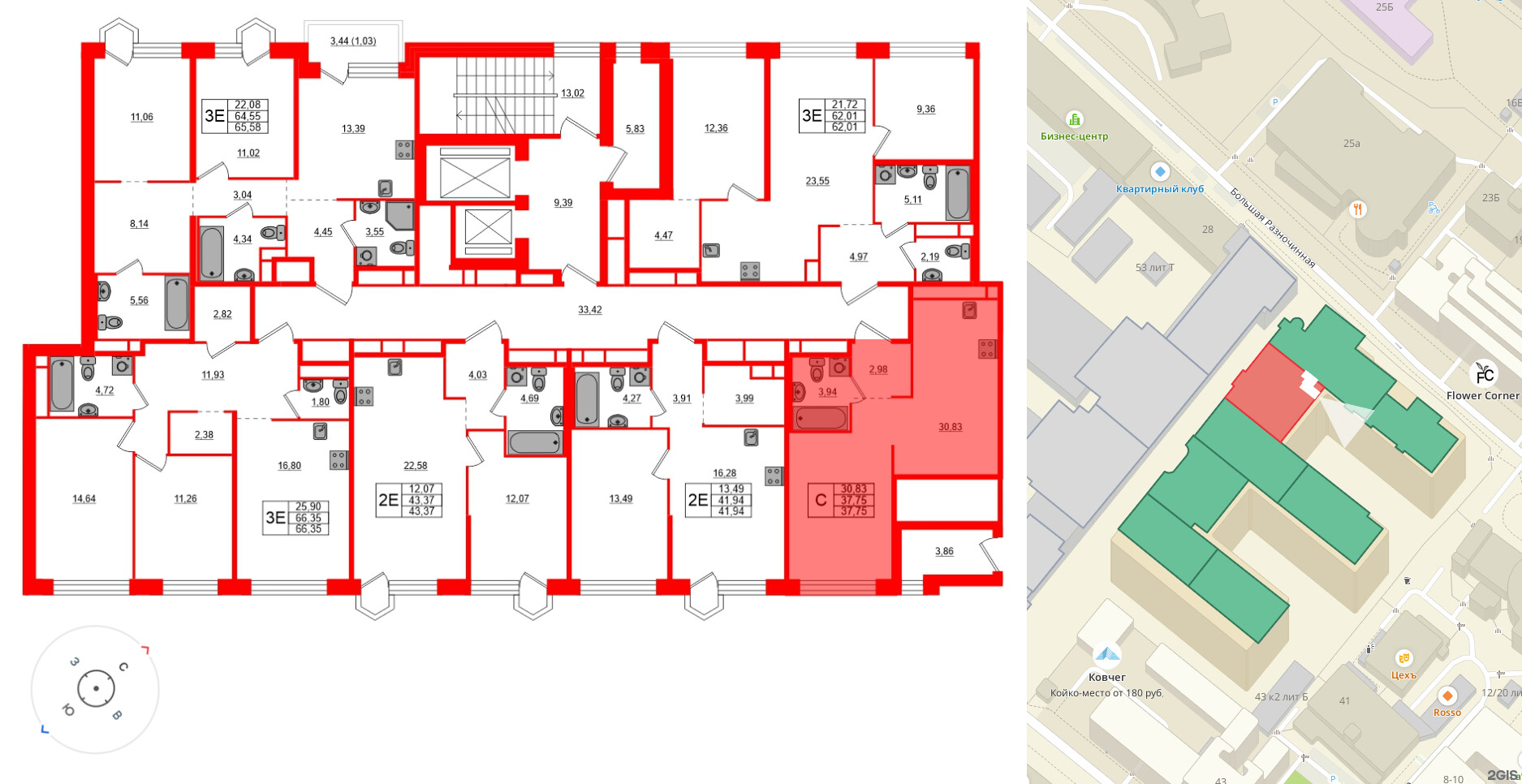 Квартира в ЖК AVANT, студия, 37.75 м², 4 этаж