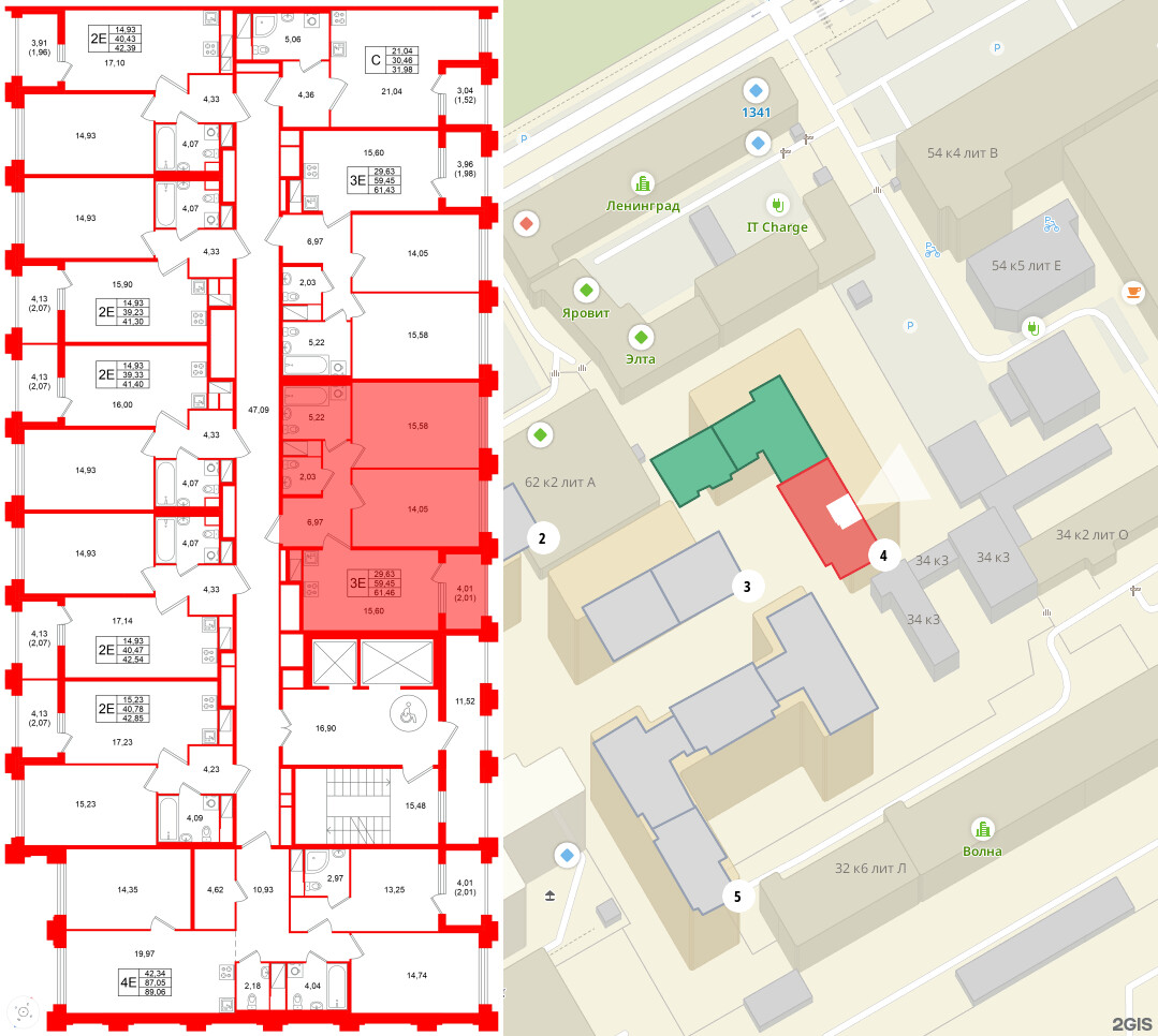 Квартира в ЖК Ассамблея, 3 комнатная, 89.06 м², 9 этаж